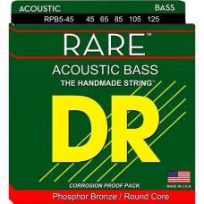 Струны для акустической бас-гитары DR RPB5-45 Rare Phosphor Bronze 5 String Medium 45/125