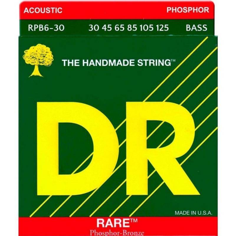 Струны для акустической бас-гитары DR RPB6-30 Rare Phosphor Bronze 6 String Medium 30/125