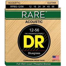 Струни для акустичної гітари DR RPBG-12/56 Rare Phosphor Bronze Bluegrass 12/56
