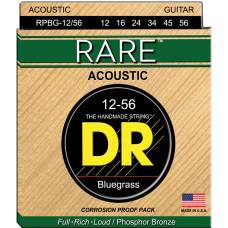 Струны для акустической гитары DR RPBG-12/56 Rare Phosphor Bronze Bluegrass 12/56