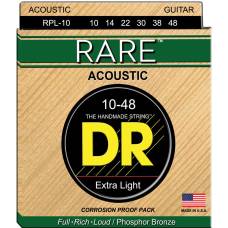 Струни для акустичної гітари DR RPL-10 Rare Phosphor Bronze Extra Light 10/48