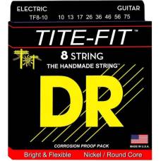 Струны для электрогитары DR TF8-10 Tite-Fit Nickel Plated Medium 8 Strings 10/75