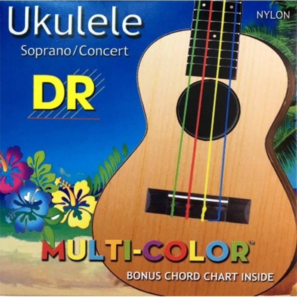 Струни для укулеле DR Multi-Color UMCSC Soprano/Concert
