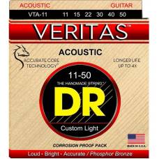 Струни для акустичної гітари DR VTA-11 Veritas Phosphor Bronze Custom Light 11/50