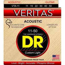 Струни для акустичної гітари DR VTA-11 Veritas Phosphor Bronze Custom Light 11/50