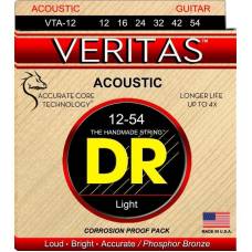 Струни для акустичної гітари DR VTA-12 Veritas Phosphor Bronze Light 12/54