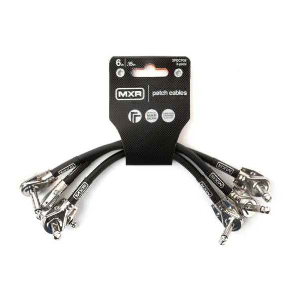 Інструментальний кабель Dunlop 3PDCP06 MXR Patch Cable 0.15m (6in) (Right Angle) (3 шт.)