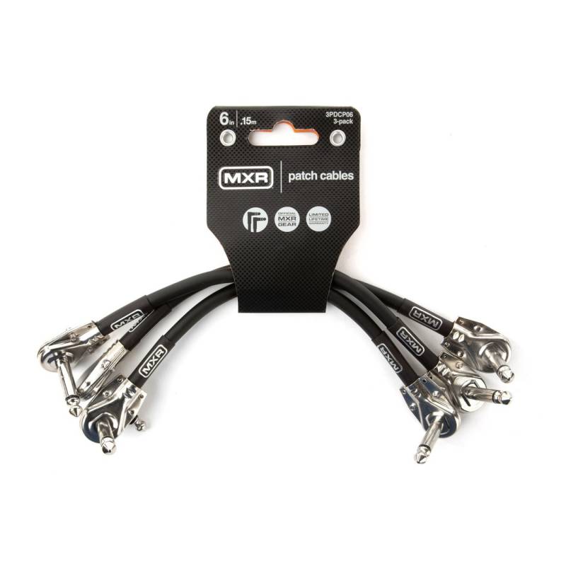 Кабель инструментальный Dunlop 3PDCP06 MXR Patch Cable 0.15m (6in) (Right Angle) (3 шт.)
