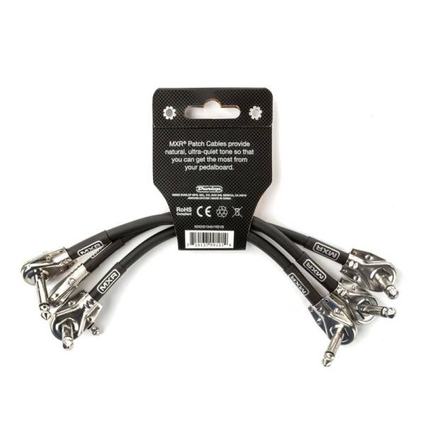 Інструментальний кабель Dunlop 3PDCP06 MXR Patch Cable 0.15m (6in) (Right Angle) (3 шт.)