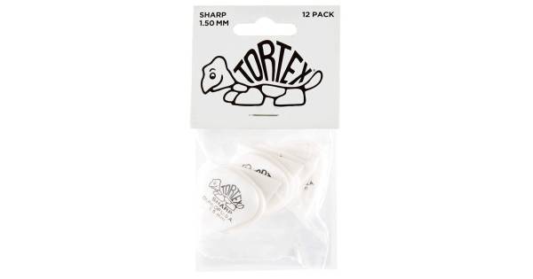 Dunlop Tortex Sharp Guitar Picks – 12 Pack, 1.35mm, Black, 412P1.35