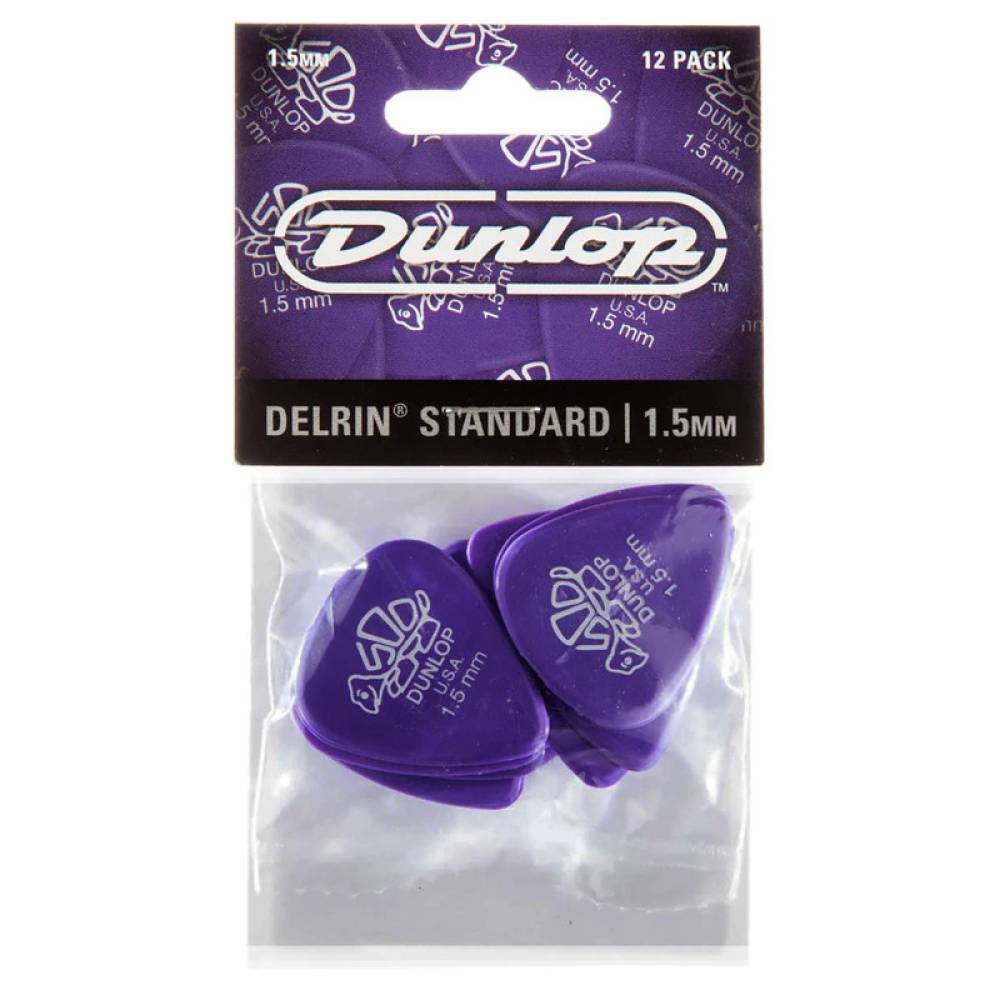 Медіатори Dunlop 41P1.5 Delrin 500 Standard Plectrum Player's Pack 1.5 mm (12 шт.)