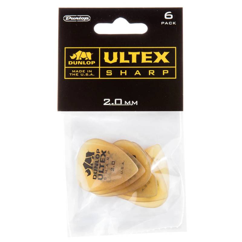 Медиаторы Dunlop 433P2.0 Ultex Sharp Player's Pack 2.0 mm (6 шт.)