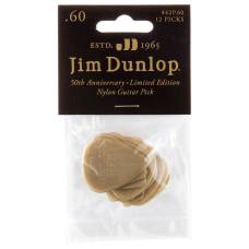 Медиаторы Dunlop 442P.60 50th Anniversary Gold Nylon Player's Pack 0.60 mm (12 шт.)