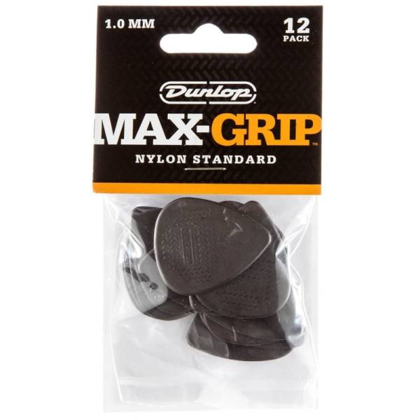 Медіатори Dunlop 449P1.0 Max-Grip Nylon Standard Guitar Pick 1.0 mm (12 шт.)