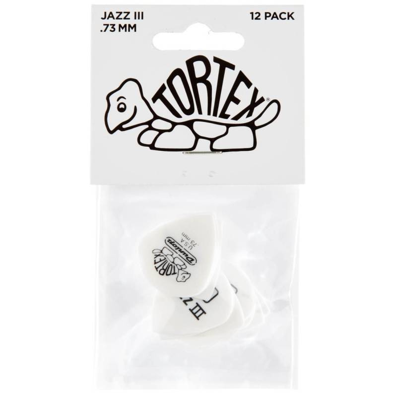 Медіатори Dunlop 478P0.73 Tortex White Jazz III Player's Pack 0.73 mm (12 шт.)