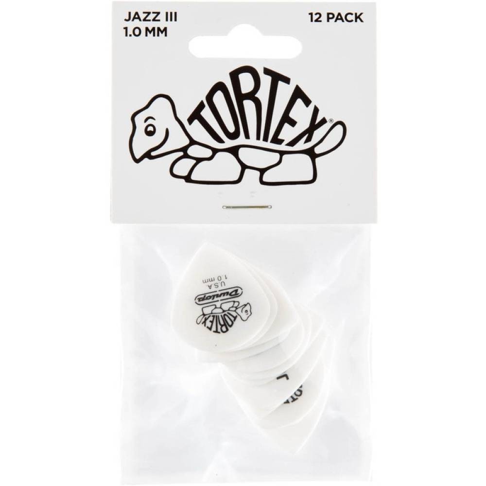 Медиаторы Dunlop 478P1.0 Tortex White Jazz III Player's Pack 1.0 mm (12 шт.)