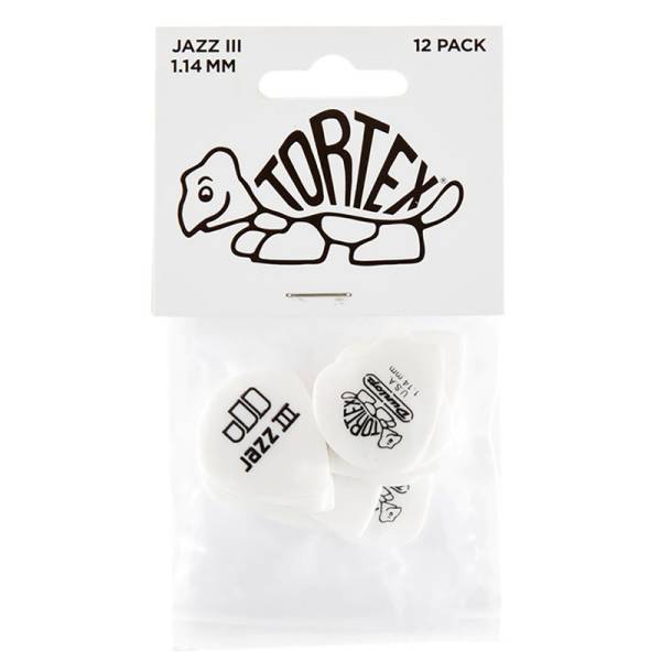 Медиаторы Dunlop 478P1.14 Tortex White Jazz III Player's Pack 1.14 mm (12 шт.)