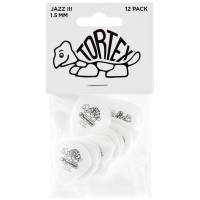 Медіатори Dunlop 478P1.5 Tortex White Jazz III Player's Pack 1.5 mm (12 шт.)