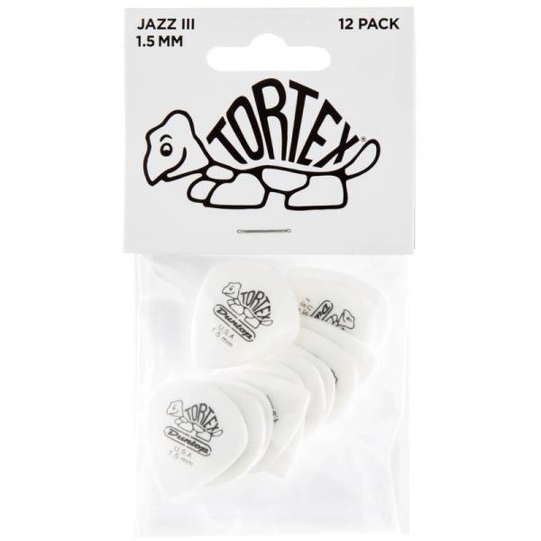 Медиаторы Dunlop 478P1.5 Tortex White Jazz III Player's Pack 1.5 mm (12 шт.)