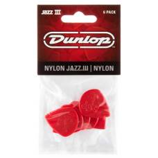 Медіатори Dunlop 47P3N Nylon Jazz III Red Nylon Player's Pack (6 шт.)