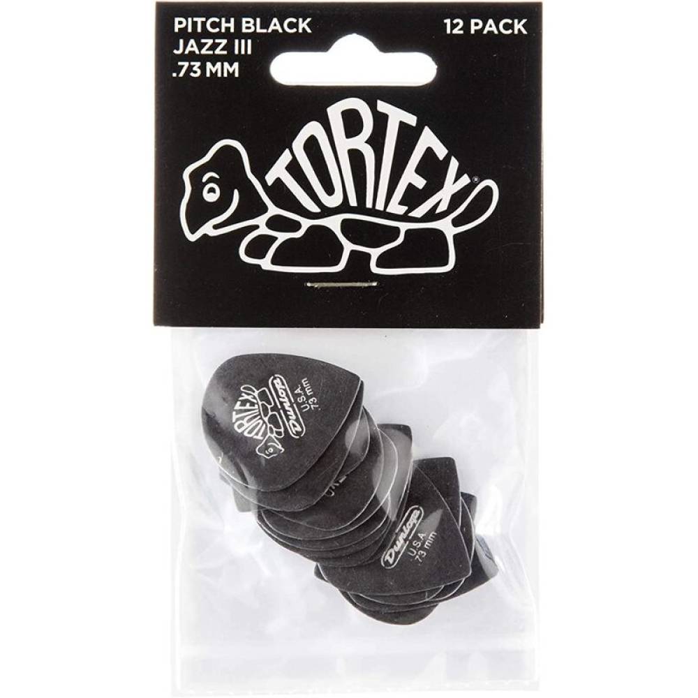 Медіатори Dunlop 482P0.73 Tortex Pitch Black Jazz III Player's Pack 0.73 mm (12 шт.) Медіатори Dunlop 482P0.73 Tortex Pitch Black Jazz III Player's Pack 0.73 mm (12 шт.)