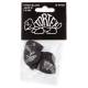 Медиаторы Dunlop 482P1.0 Tortex Pitch Black Jazz III Player's Pack 1.0 mm (12 шт.)