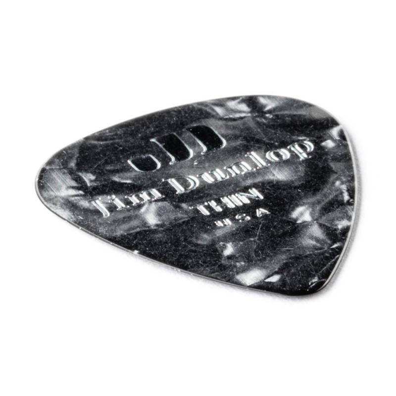 Медиаторы Dunlop 483P02TH Genuine Celluloid Black Pearloid Thin Player's Pack (12 шт.)