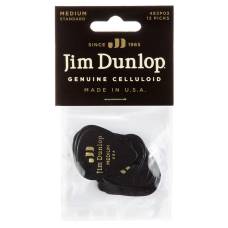 Медіатори Dunlop 483P03MD Genuine Celluloid Black Medium Player's Pack (12 шт.)