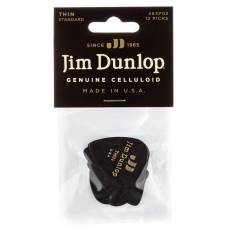 Медиаторы Dunlop 483P03TH Genuine Celluloid Black Thin Player's Pack (12 шт.)