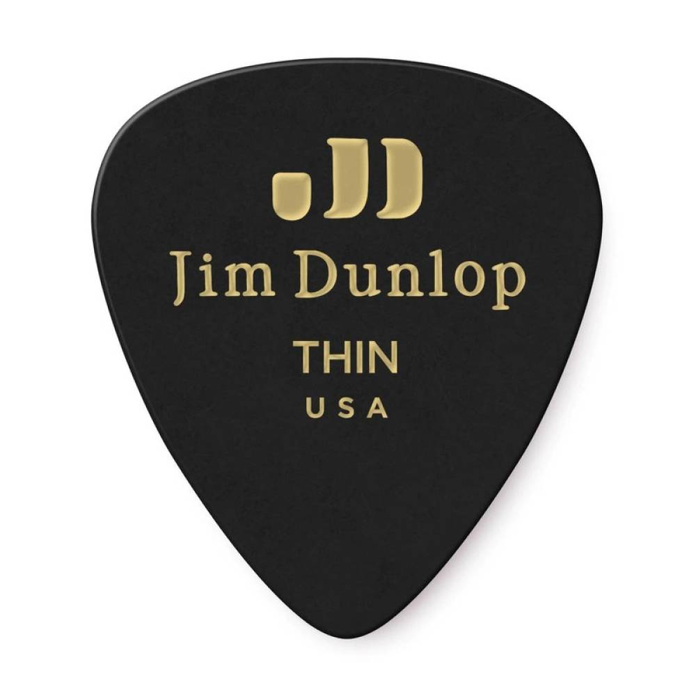 Медіатори Dunlop 483P03TH Genuine Celluloid Black Thin Player's Pack (12 шт.)