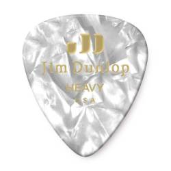 Медіатори Dunlop 483P04HV Genuine Celluloid White Pearloid Heavy Player's Pack (12 шт.)