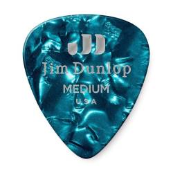 Медіатори Dunlop 483P11MD Genuine Celluloid Turquoise Pearloid Medium Player's Pack (12 шт.)
