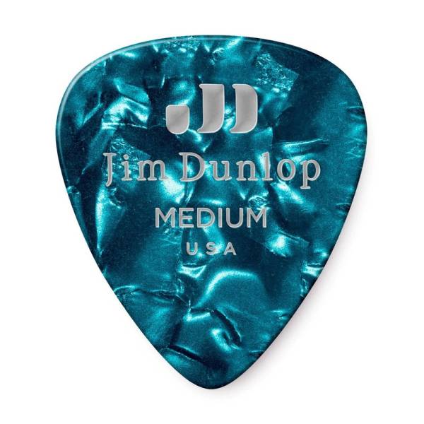 Медиаторы Dunlop 483P11MD Genuine Celluloid Turquoise Pearloid Medium Player's Pack (12 шт.)