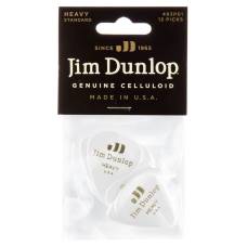 Медіатори Dunlop 483P01HV Genuine Celluloid Classic White Heavy Player's Pack (12 шт.)