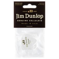 Медиаторы Dunlop 483P01MD Genuine Celluloid Classic White Medium Player's Pack (12 шт.)