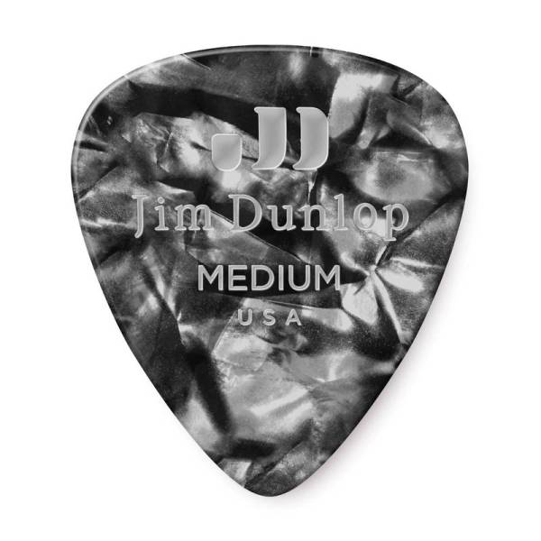 Медіатори Dunlop 483P02MD Genuine Celluloid Black Pearloid Medium Player's Pack (12 шт.)