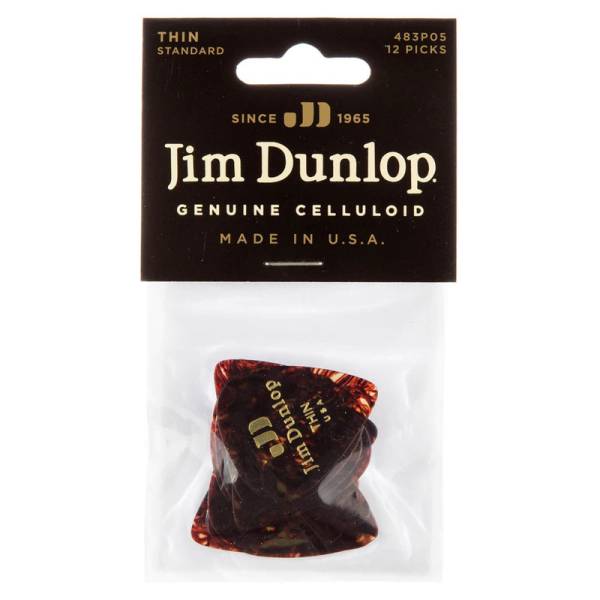 Медиаторы Dunlop 483P05TH Genuine Celluloid Classic Shell Thin Player's Pack (12 шт.)