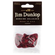 Медіатори Dunlop 483P09HV Genuine Celluloid Classic Red Pearloid Heavy Player's Pack (12 шт.)