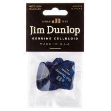 Медиаторы Dunlop 483P10MD Genuine Celluloid Classic Blue Pearloid Medium Player's Pack (12 шт.)