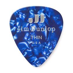 Медіатори Dunlop 483P10TH Genuine Celluloid Classic Blue Pearloid Thin Player's Pack (12 шт.) Медіатори Dunlop 483P10TH Genuine Celluloid Classic Blue Pearloid Thin Player's Pack (12 шт.)
