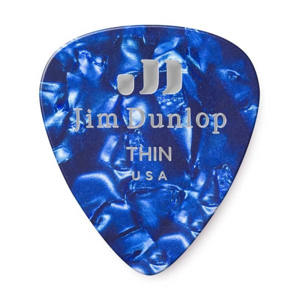 Медіатори Dunlop 483P10TH Genuine Celluloid Classic Blue Pearloid Thin Player's Pack (12 шт.)