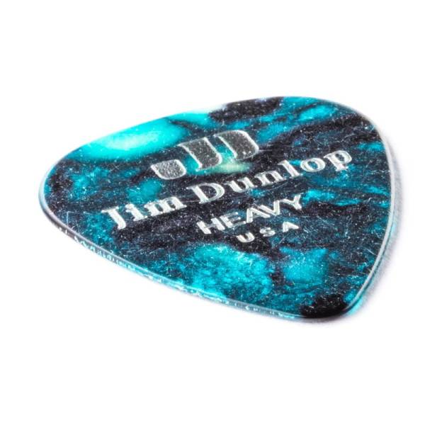 Медіатори Dunlop 483P11HV Genuine Celluloid Turquoise Pearloid Heavy Player's Pack (12 шт.)