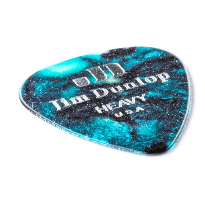 Медіатори Dunlop 483P11HV Genuine Celluloid Turquoise Pearloid Heavy Player's Pack (12 шт.)