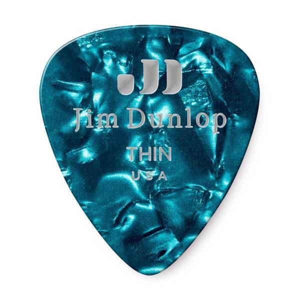 Медіатори Dunlop 483P11TH Genuine Celluloid Turquoise Pearloid Thin Player's Pack (12 шт.)