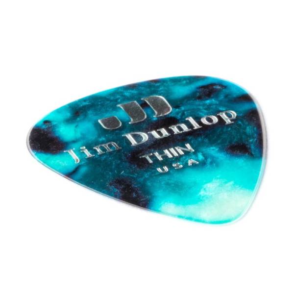 Медіатори Dunlop 483P11TH Genuine Celluloid Turquoise Pearloid Thin Player's Pack (12 шт.)