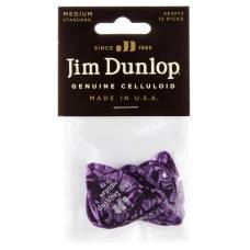 Медіатори Dunlop 483P13MD Genuine Celluloid Purple Pearloid Medium Player's Pack (12 шт.)
