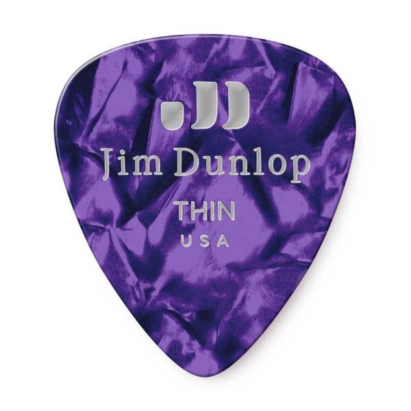 Медіатори Dunlop 483P13TH Genuine Celluloid Purple Pearloid Thin Player's Pack (12 шт.)