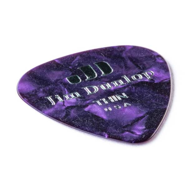 Медіатори Dunlop 483P13TH Genuine Celluloid Purple Pearloid Thin Player's Pack (12 шт.)