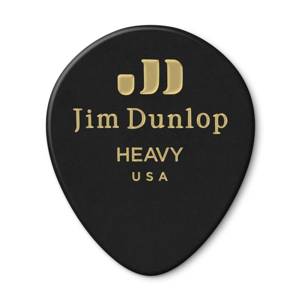 Медіатори Dunlop 485P03HV Genuine Celluloid Teardrop Black Heavy Player's Pack (12 шт.)