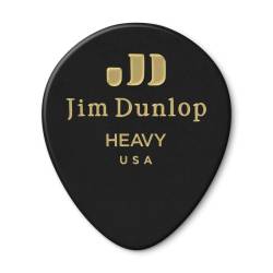 Медіатори Dunlop 485P03HV Genuine Celluloid Teardrop Black Heavy Player's Pack (12 шт.)